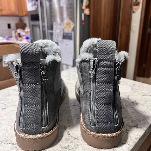 Blowfish Charcoal Ankle Boots with Faux Fur - Picture 3 of 4